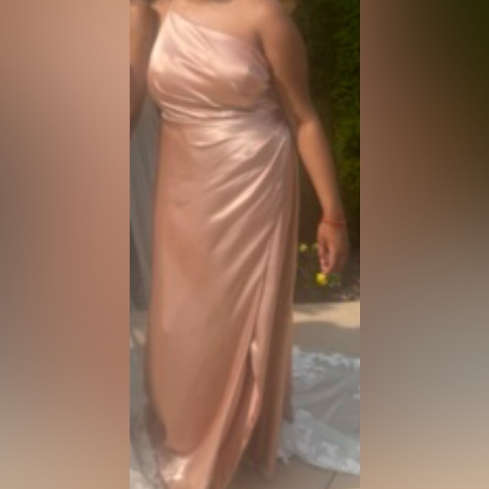 Elegant Pink Satin Dress